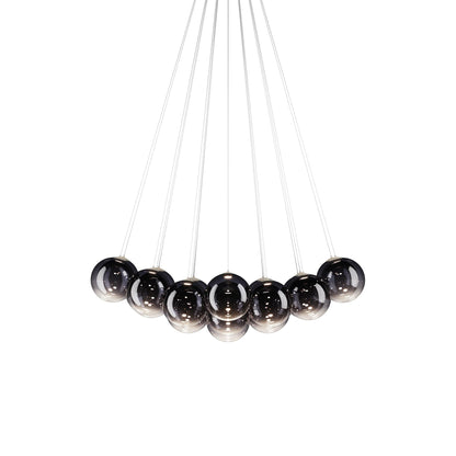 Random Cloud LED Pendant Light in Glossy Smoke (9.05-Inch/23-Light).