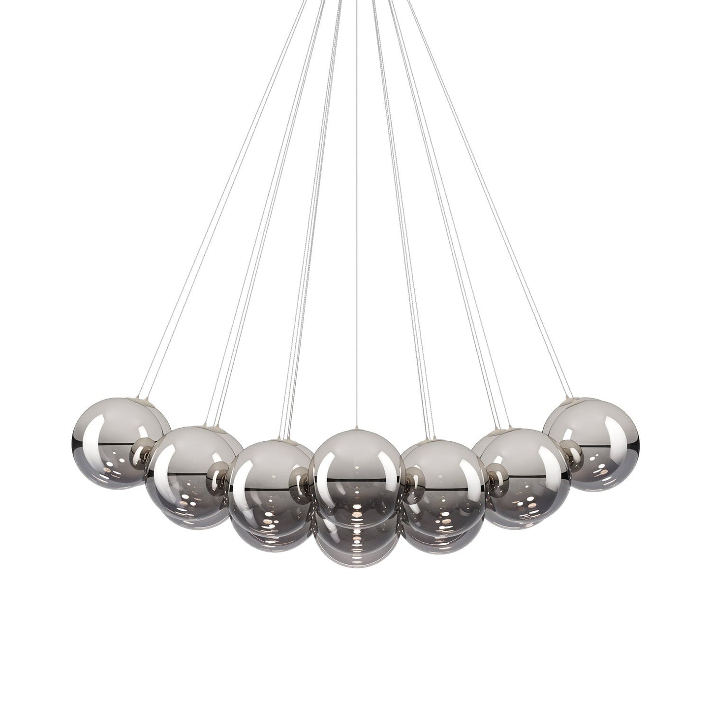 Random Cloud LED Pendant Light in Chrome (11.02-Inch/23-Light).