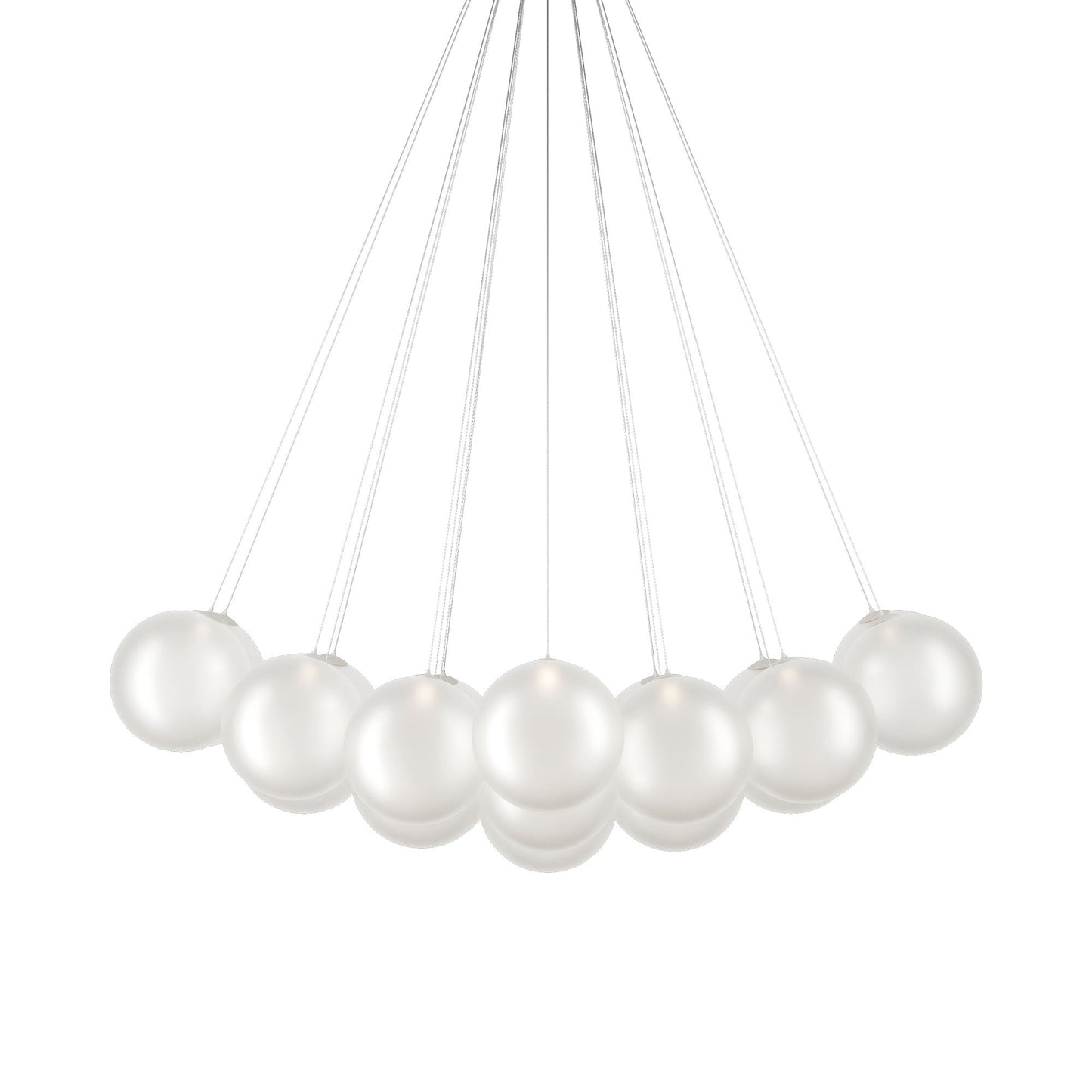 Random Cloud LED Pendant Light in Frosted White (11.02-Inch/23-Light).