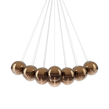 Random Cloud LED Pendant Light in Glossy Bronze (11.02-Inch/23-Light).