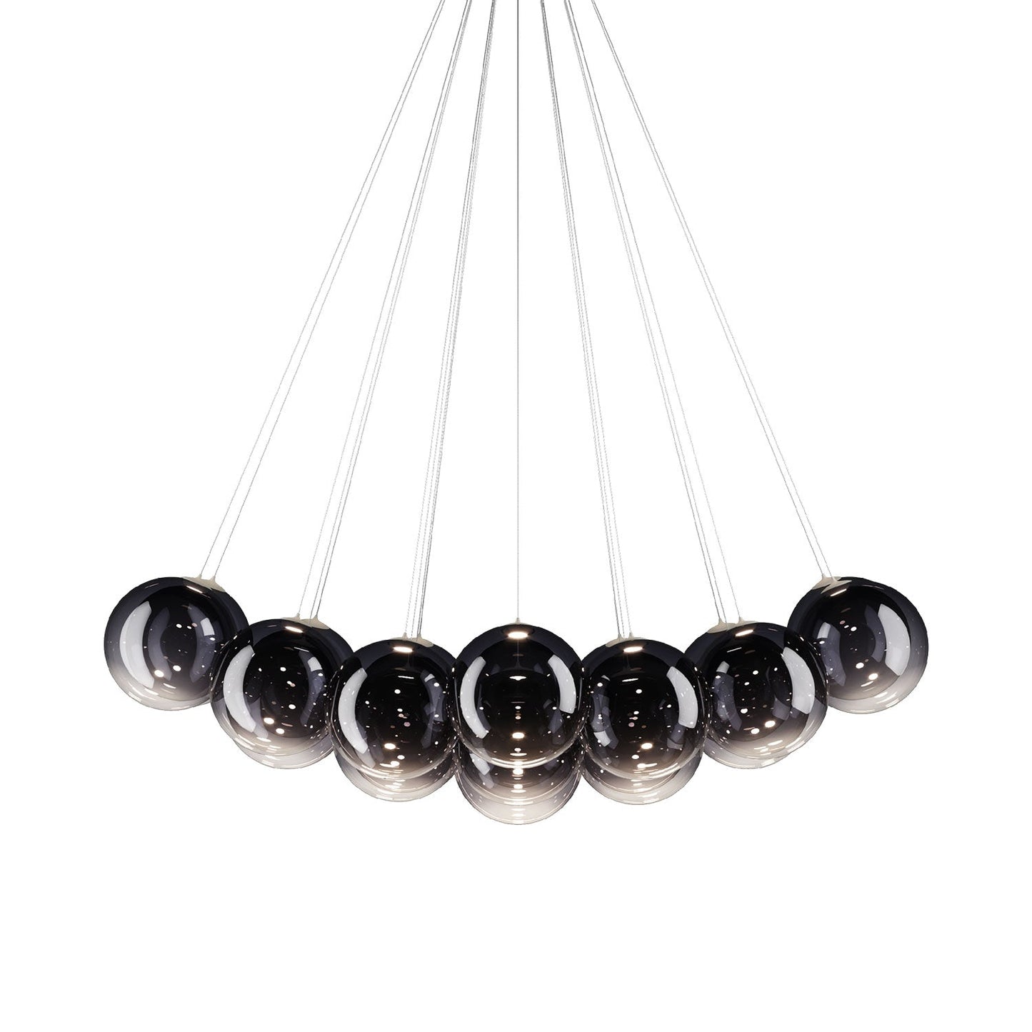 Random Cloud LED Pendant Light in Glossy Smoke (11.02-Inch/23-Light).