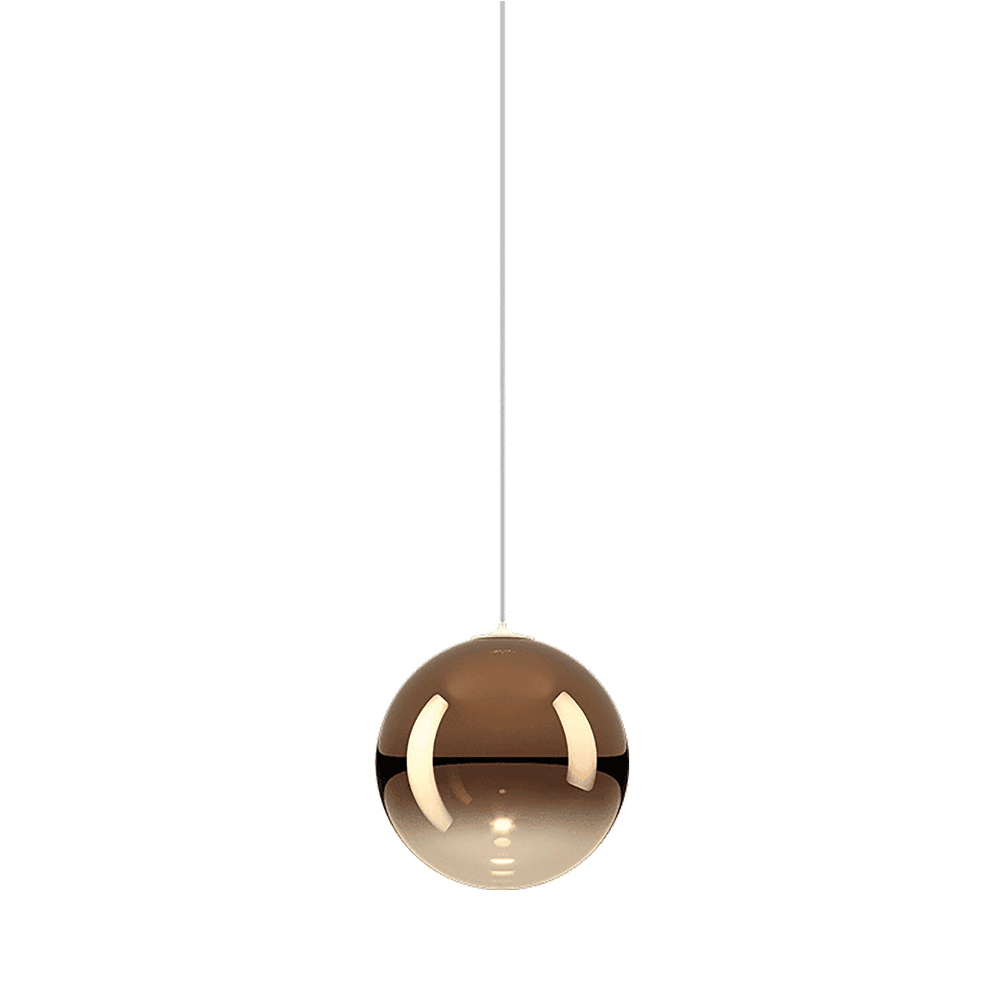 Random Solo LED Pendant Light in Glossy Bronze (3.93-Inch).