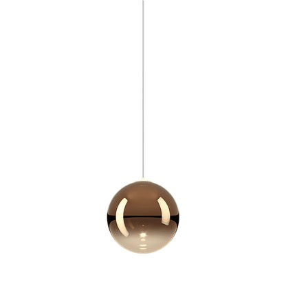 Random Solo LED Pendant Light in Glossy Bronze (3.93-Inch).