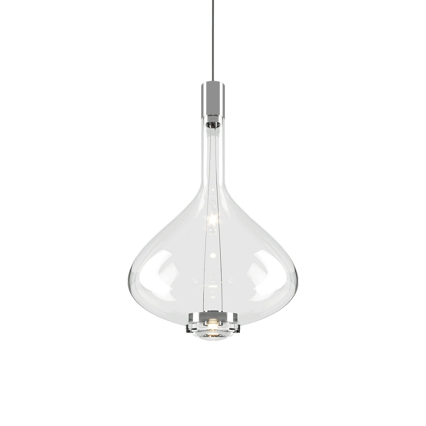 Sky-Fall LED Pendant Light in Clear (Medium).