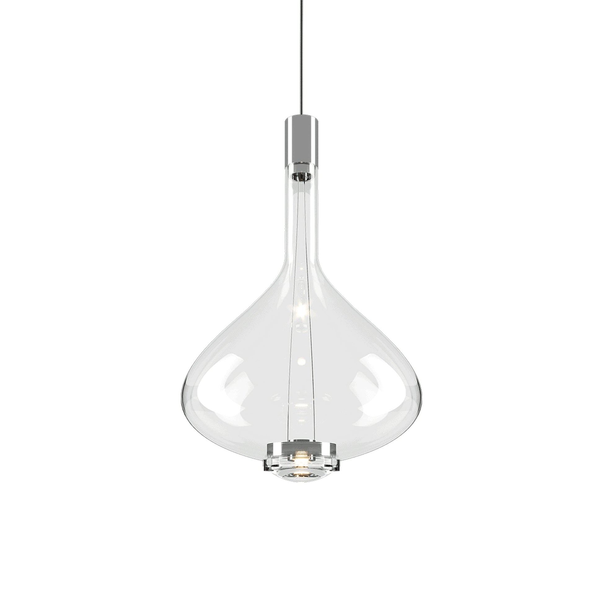 Sky-Fall LED Pendant Light in Clear (Medium).