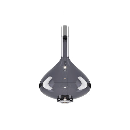 Sky-Fall LED Pendant Light in Glossy Smoke (Medium).