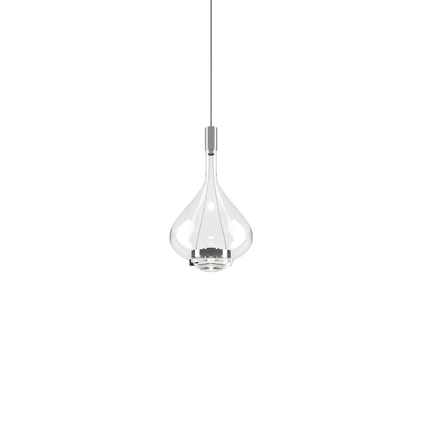 Sky-Fall LED Pendant Light in Clear (Large).