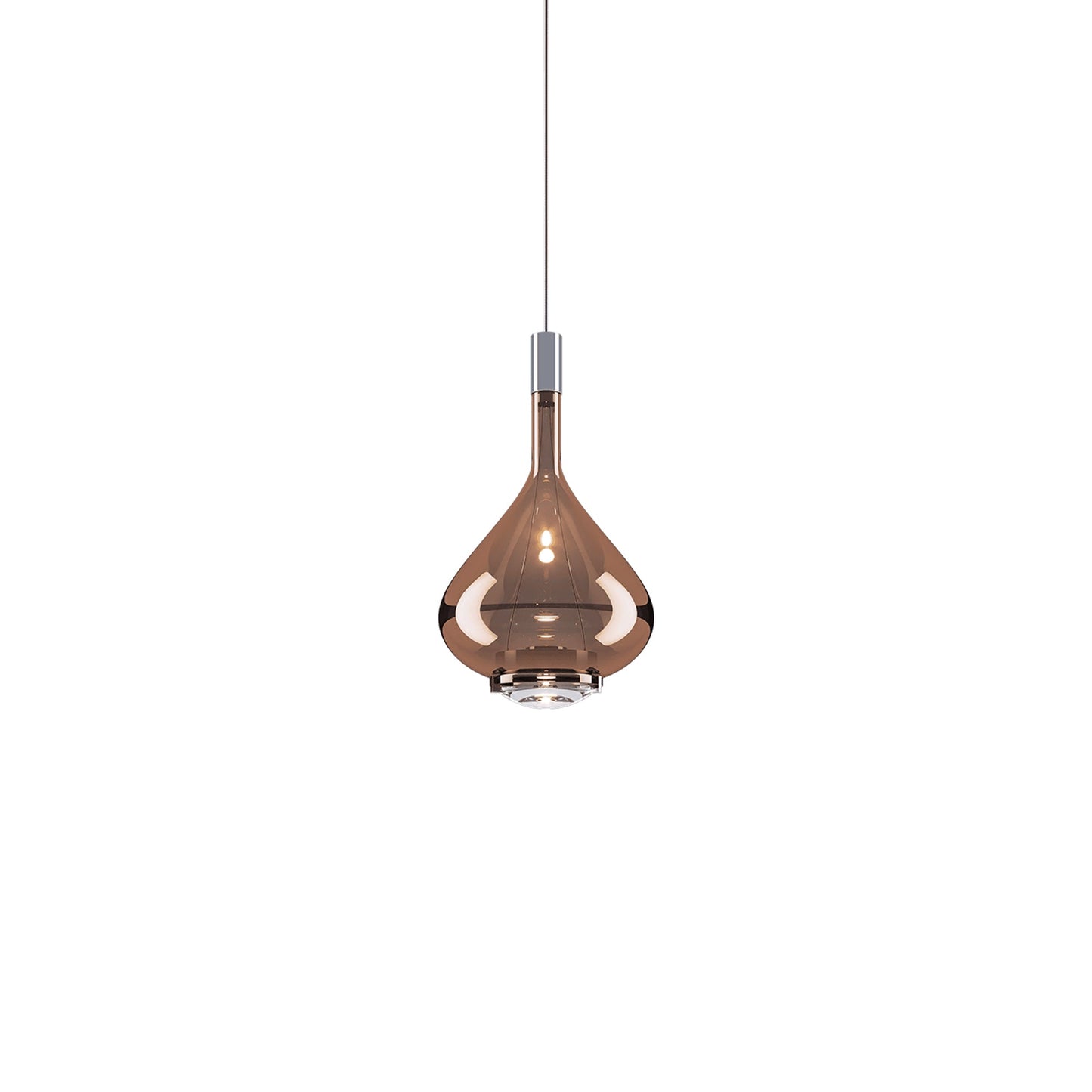 Sky-Fall LED Pendant Light in Glossy Bronze (Large).