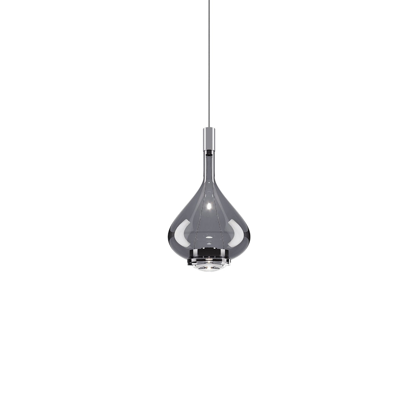 Sky-Fall LED Pendant Light in Glossy Smoke (Large).