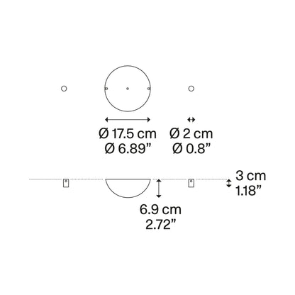 Sky-Fall LED Pendant Light - line drawing.