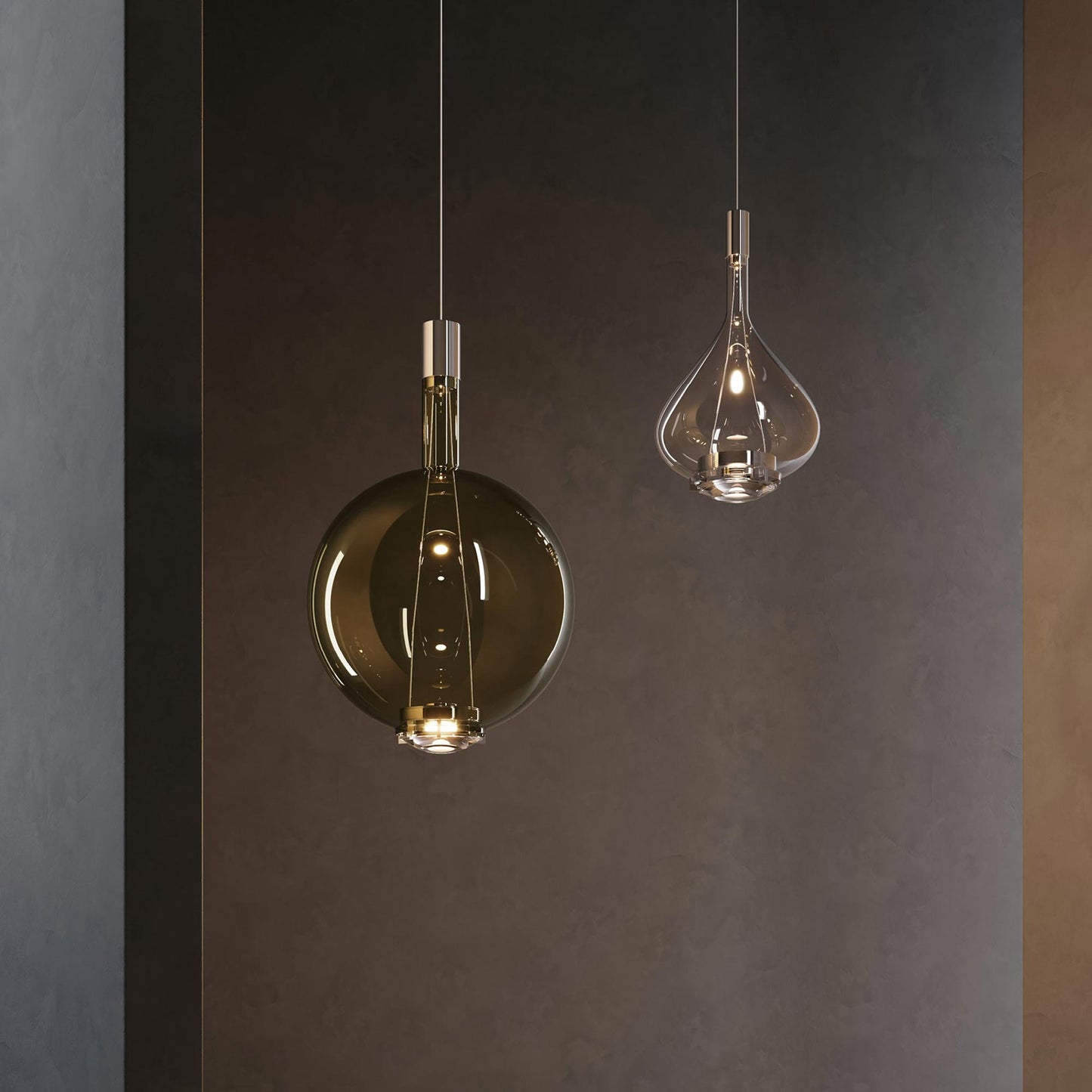 Sky-Fall Round LED Pendant Light in Detail.