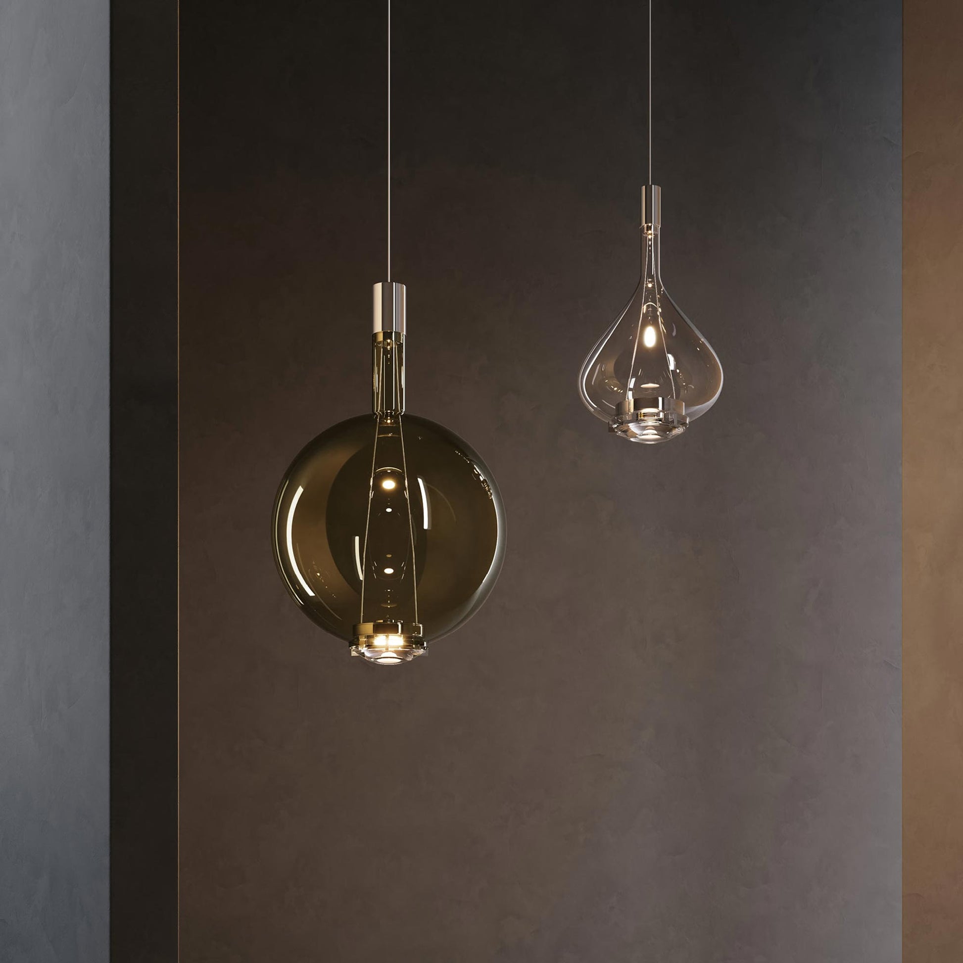 Sky-Fall Round LED Pendant Light in Detail.