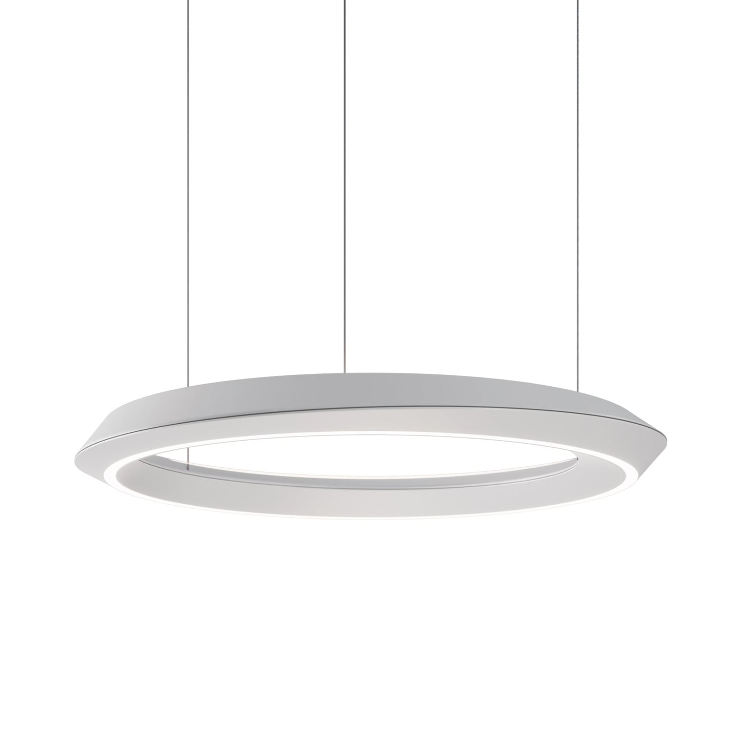 Tidal Fixed LED Pendant Light in Matte White/Black.
