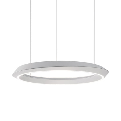 Tidal Fixed LED Pendant Light in Matte White/Black.