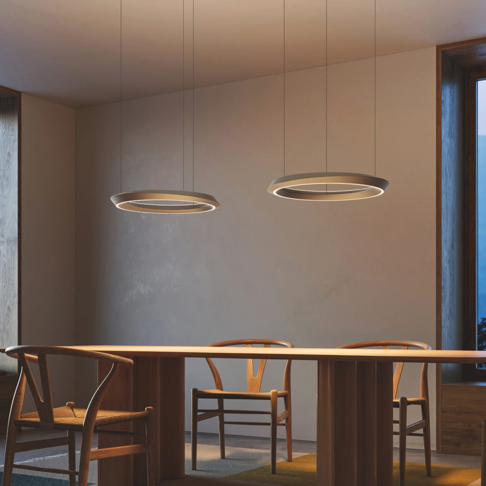 Tidal Fixed LED Pendant Light in dining room.
