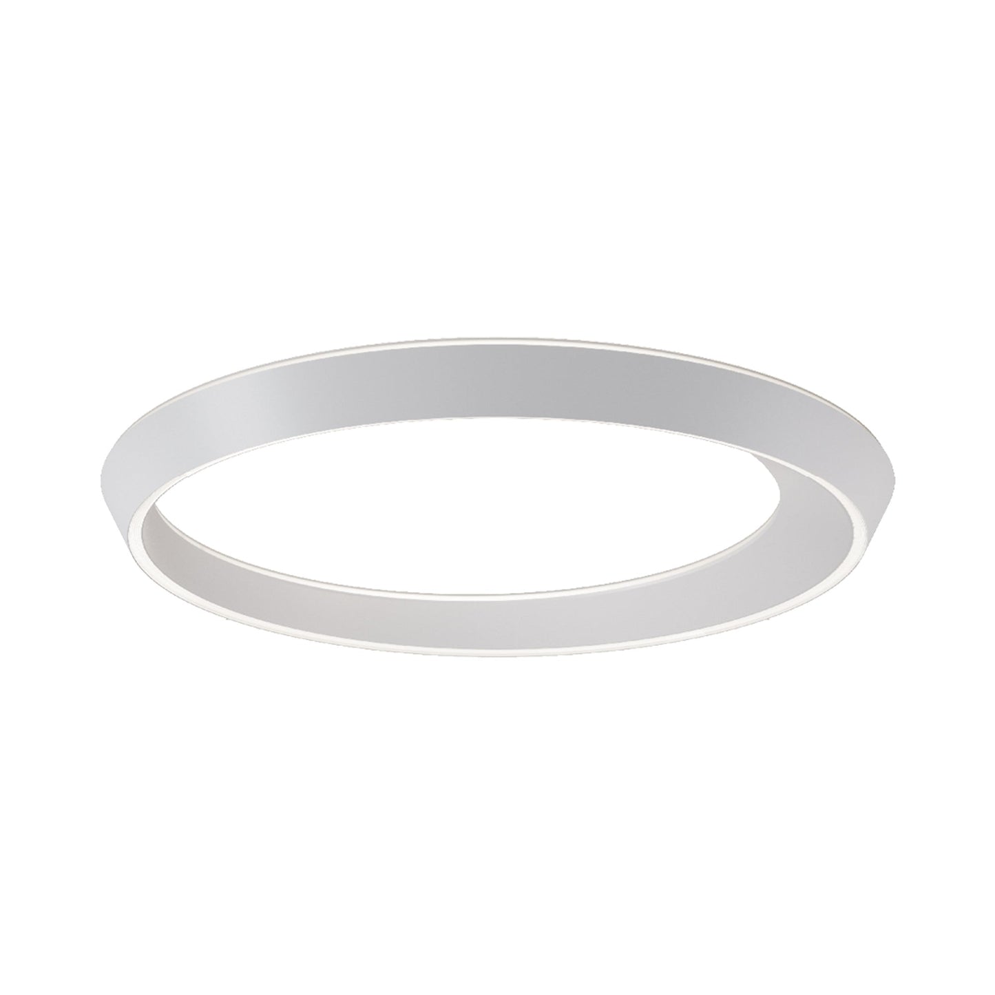 Tidal LED Flush Mount Ceiling Light in Matte White (29.53-Inch).