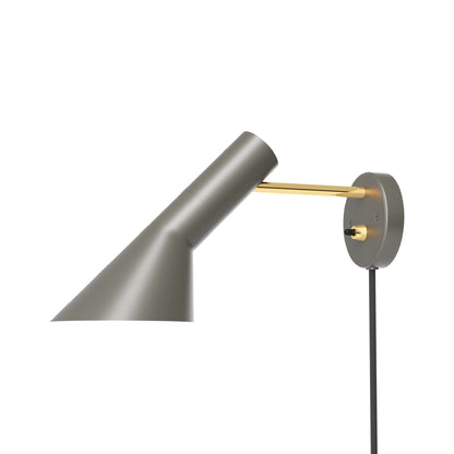 AJ Wall Light in Warm Grey/Brass (7.1-Inch/Switch).
