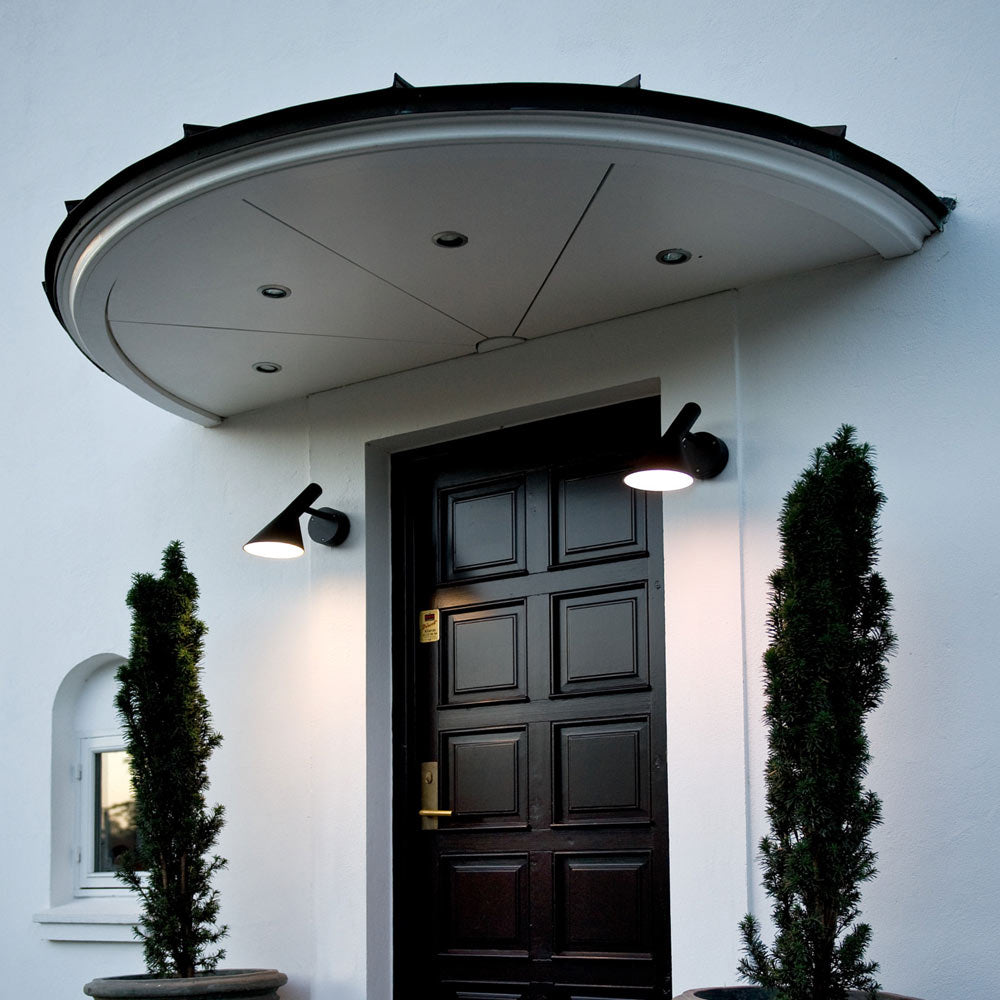 AJ Wall Light in Outside Area.