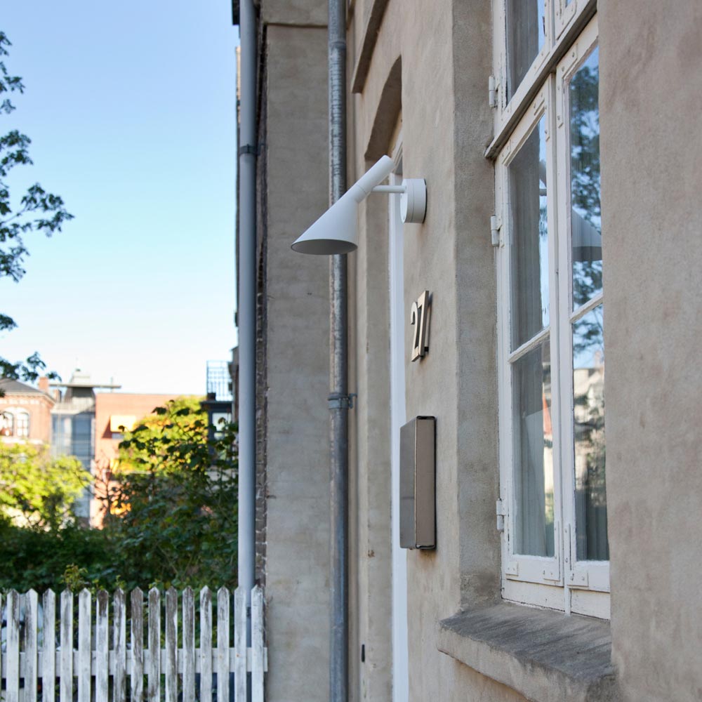 AJ Wall Light in Outside Area.