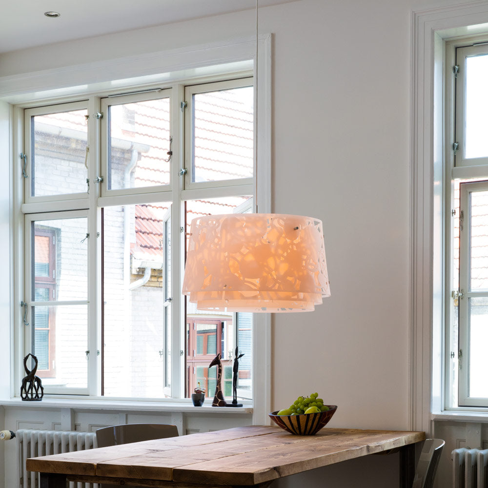 Collage Pendant Light in living room.