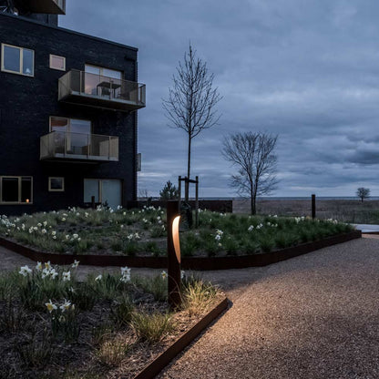 Flindt Garden Outdoor LED Bollard in Outside Area.