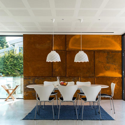 LC Shutters Pendant Light in restaurant.