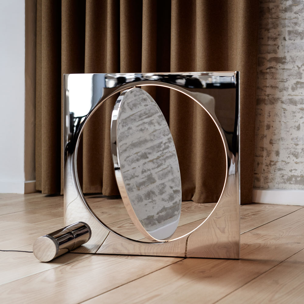 Moonsetter LED Floor Lamp in living room.