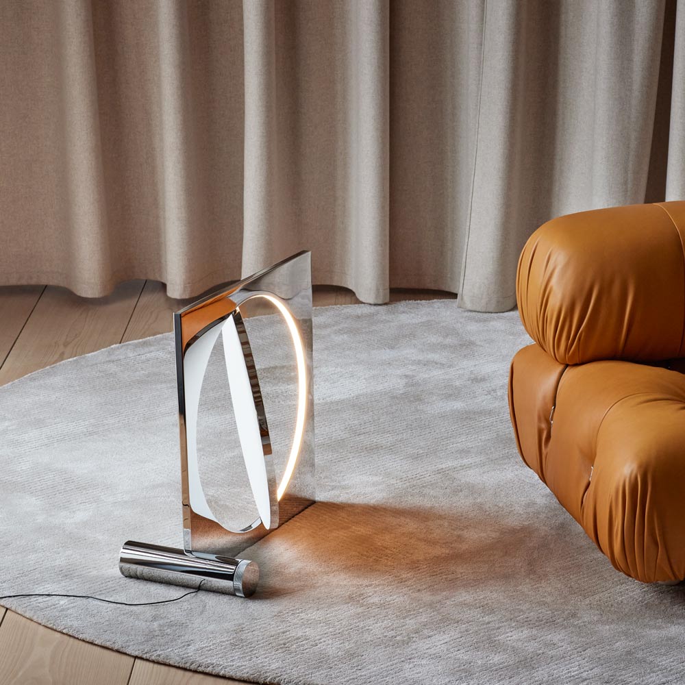 Moonsetter LED Floor Lamp in living room.