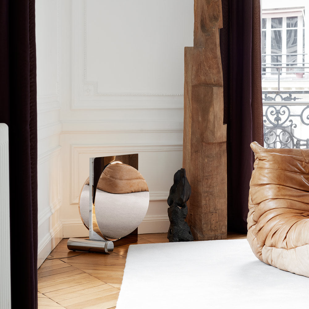 Moonsetter LED Floor Lamp in living room.