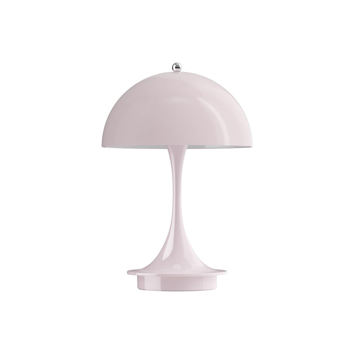 Panthella LED Portable Rechargeable Table Lamp in Pale Rose Acryl.