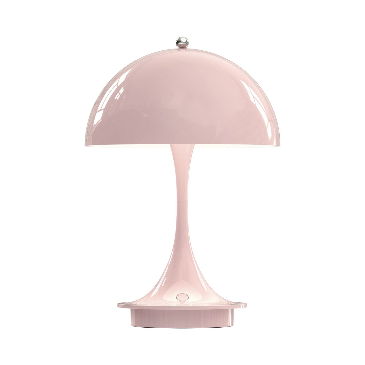 Panthella 160 LED Rechargeable Table Lamp in Pale Rose (Acrylic).