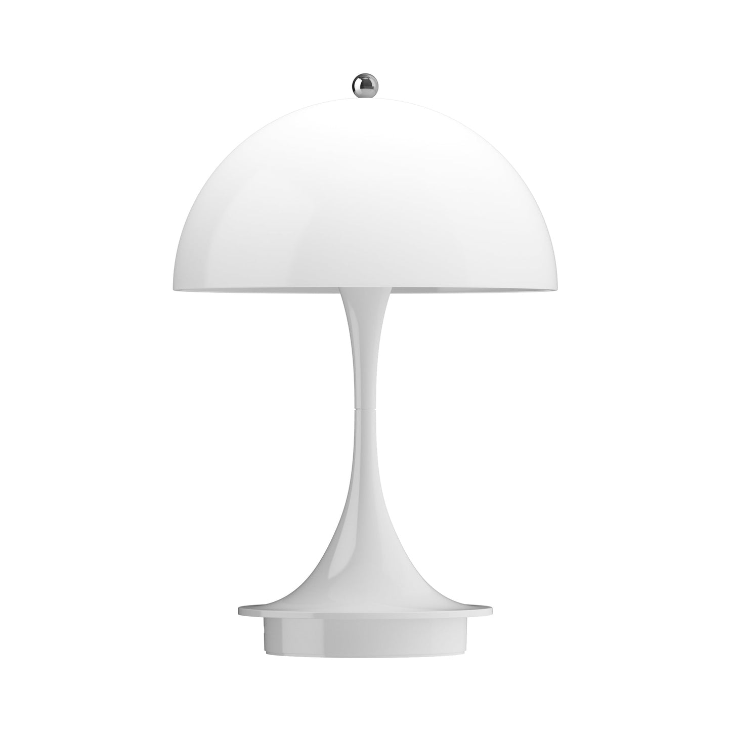 Panthella 160 LED Rechargeable Table Lamp in Opal White (Polymer).