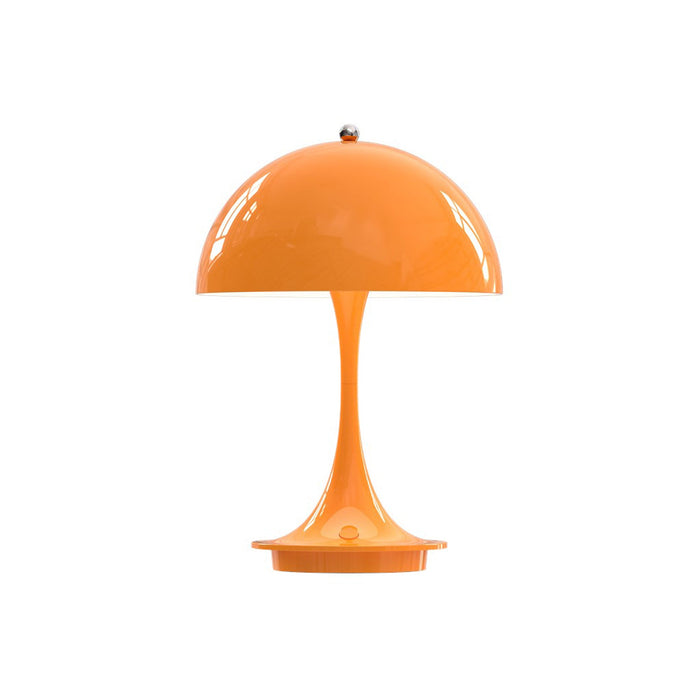 Panthella LED Portable Rechargeable Table Lamp in Orange.