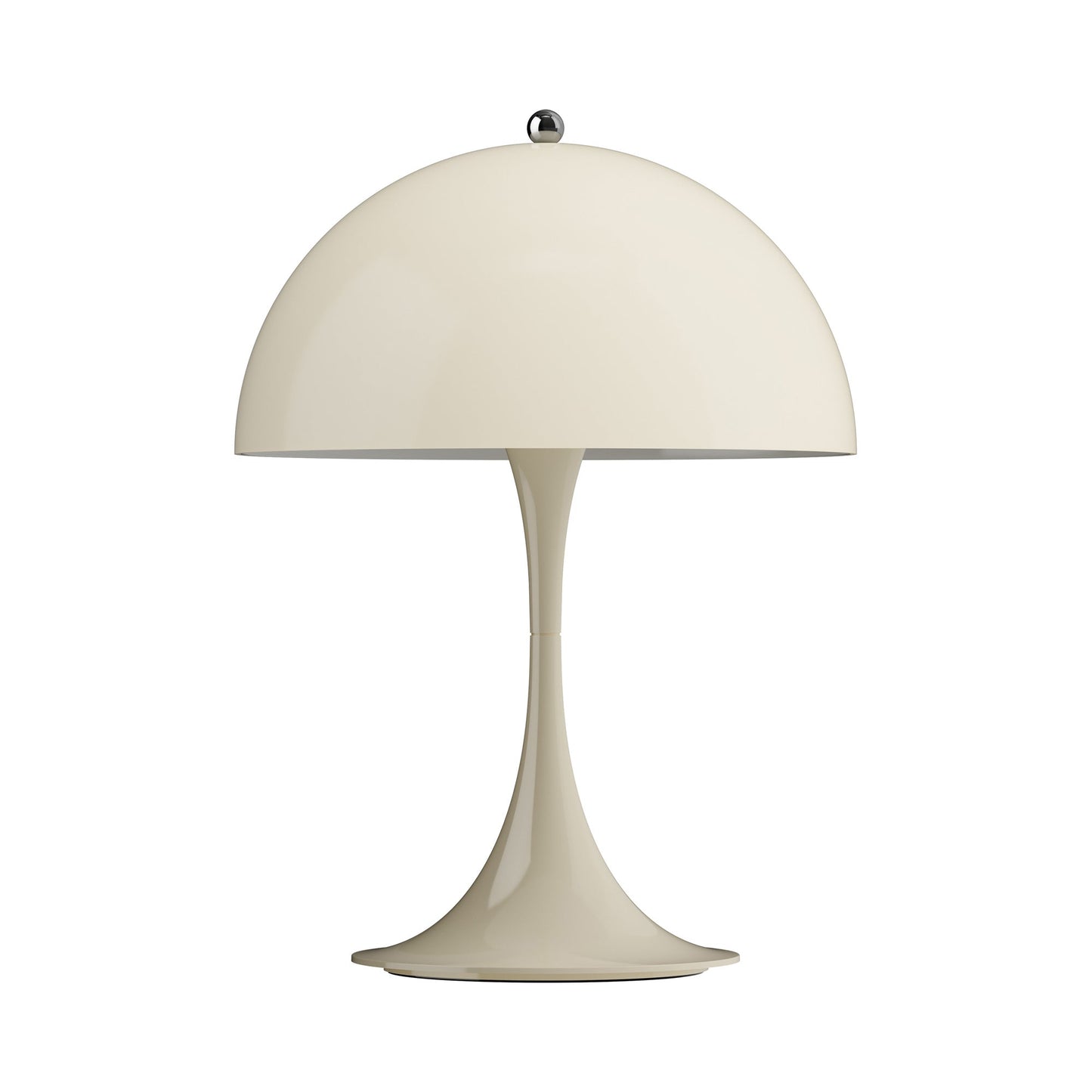 Panthella 250 LED Rechargeable Table Lamp in Opal Beige.