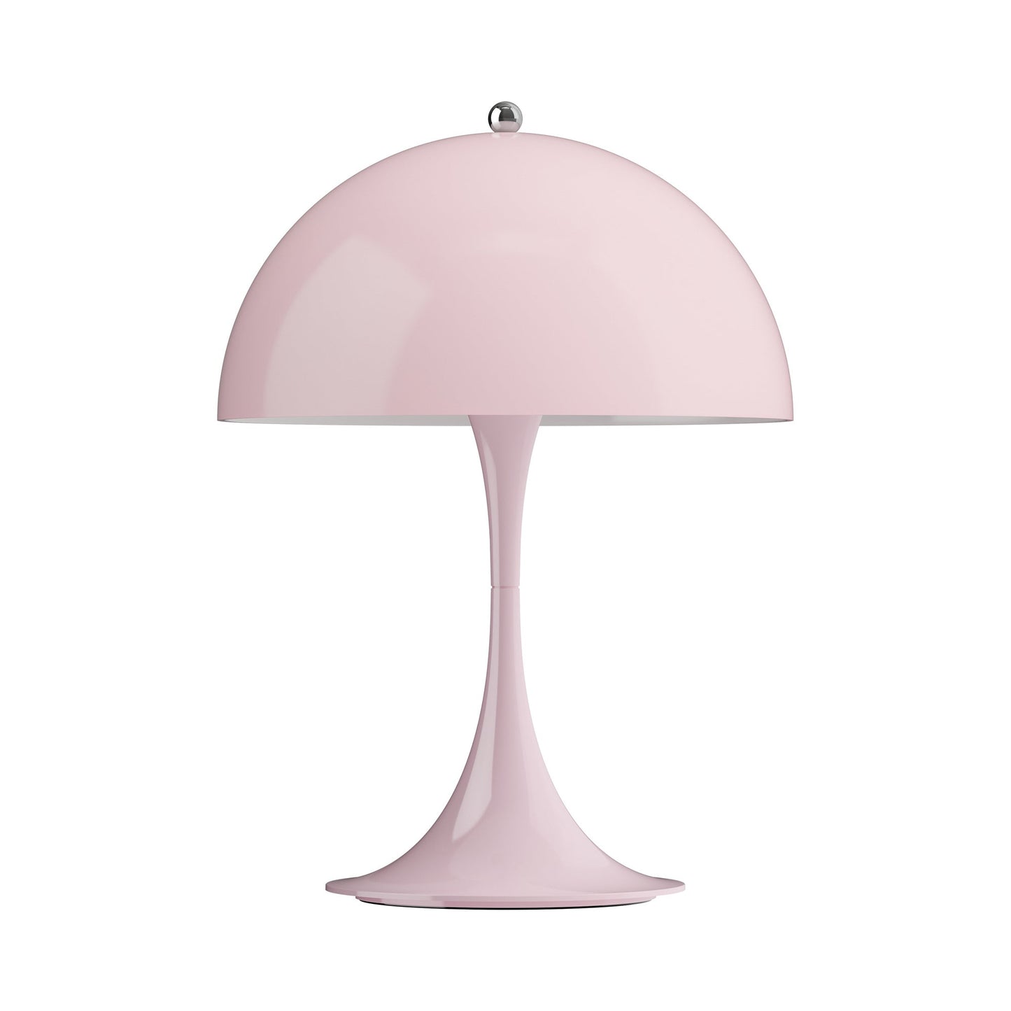 Panthella 250 LED Rechargeable Table Lamp in Opal Pale Rose.