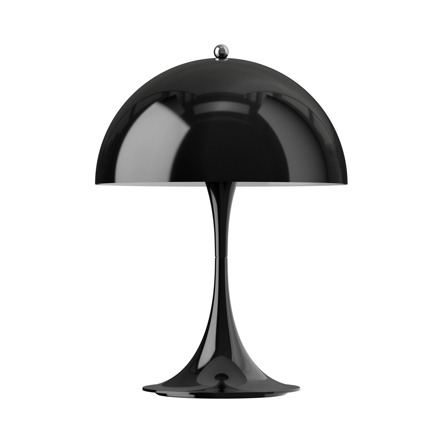 Panthella 250 LED Rechargeable Table Lamp in Opaque Black.