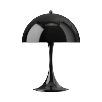 Panthella 250 LED Rechargeable Table Lamp in Opaque Black.