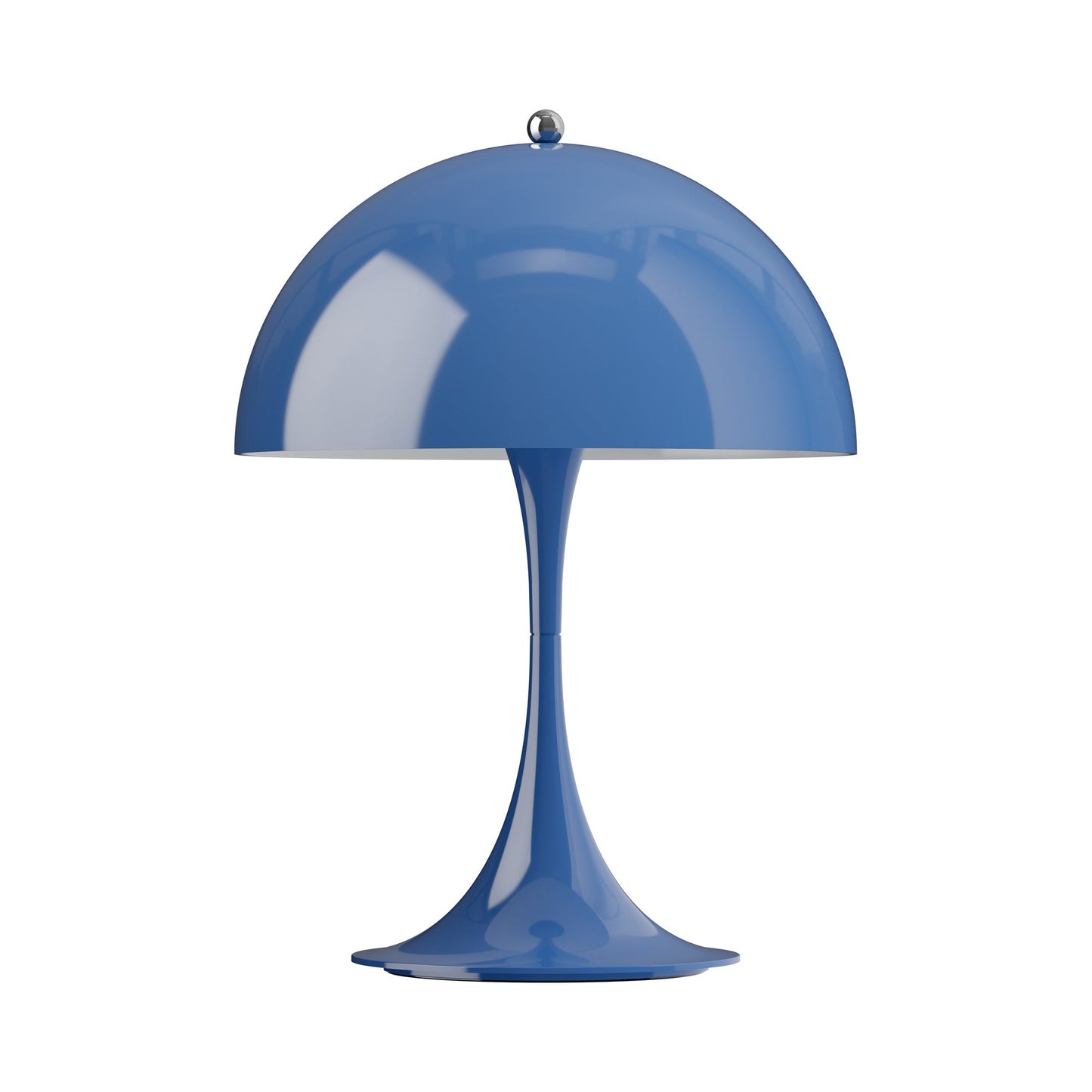 Panthella 250 LED Rechargeable Table Lamp in Opaque Indigo Blue.