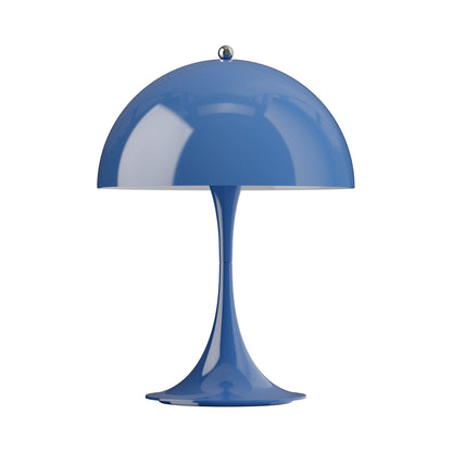 Panthella 250 LED Rechargeable Table Lamp in Opaque Indigo Blue.