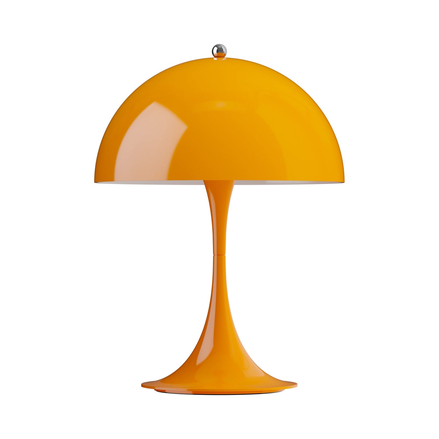 Panthella 250 LED Rechargeable Table Lamp in Opaque Orange.