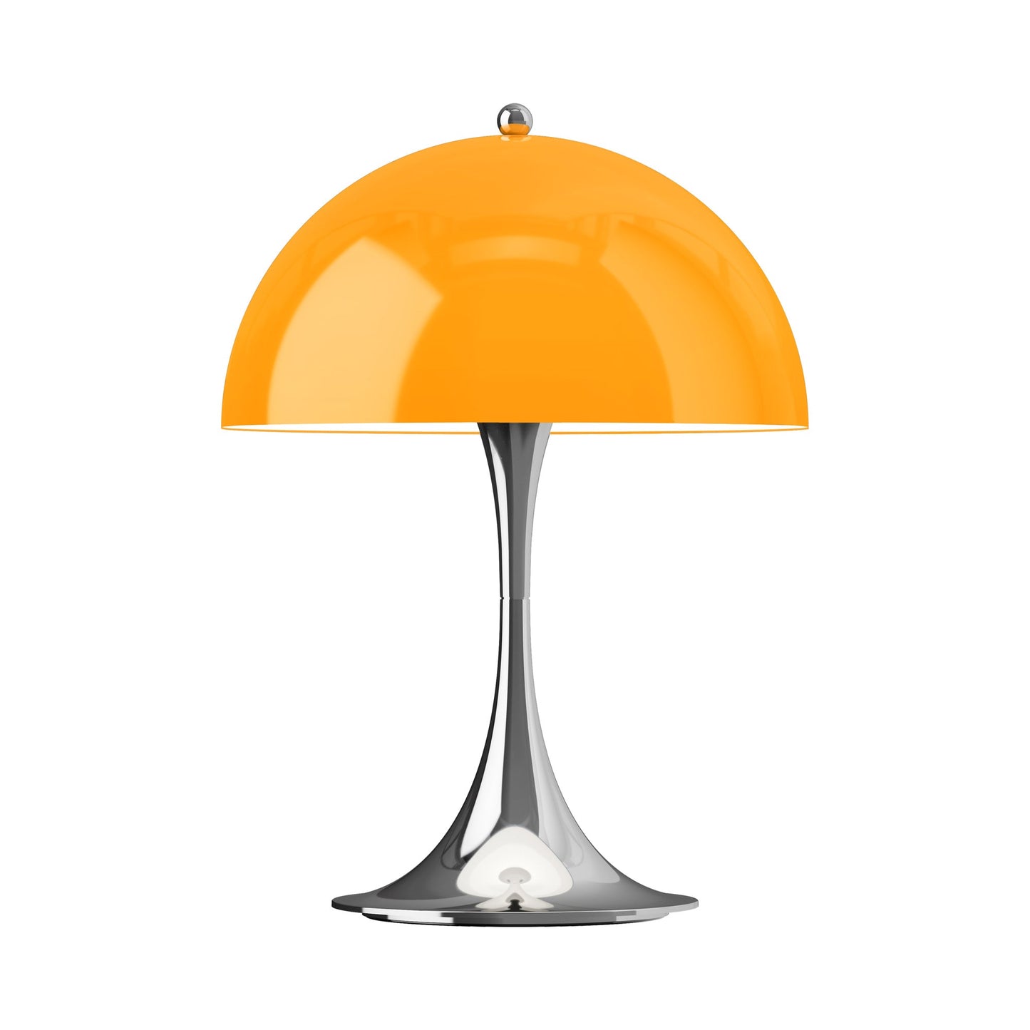 Panthella 250 LED Rechargeable Table Lamp in Original Opal Orange.