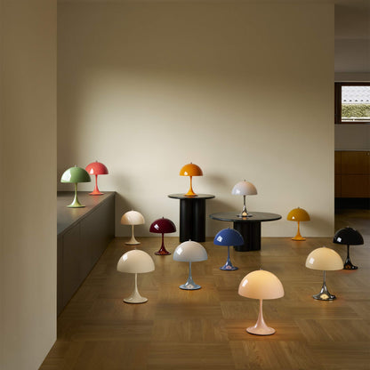 Panthella 250 LED Rechargeable Table Lamp in exhibition.