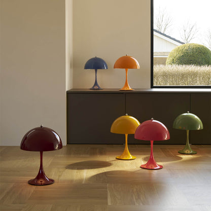 Panthella 250 LED Rechargeable Table Lamp in exhibition.