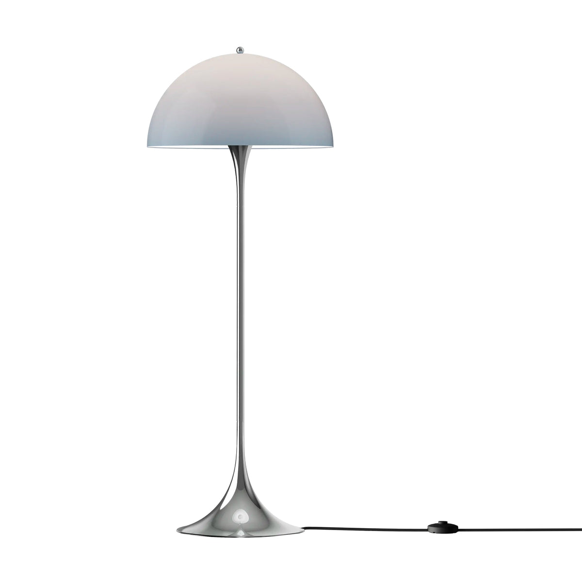 Panthella Floor Lamp in Original Opal Blue Grey (Large/Polymer).