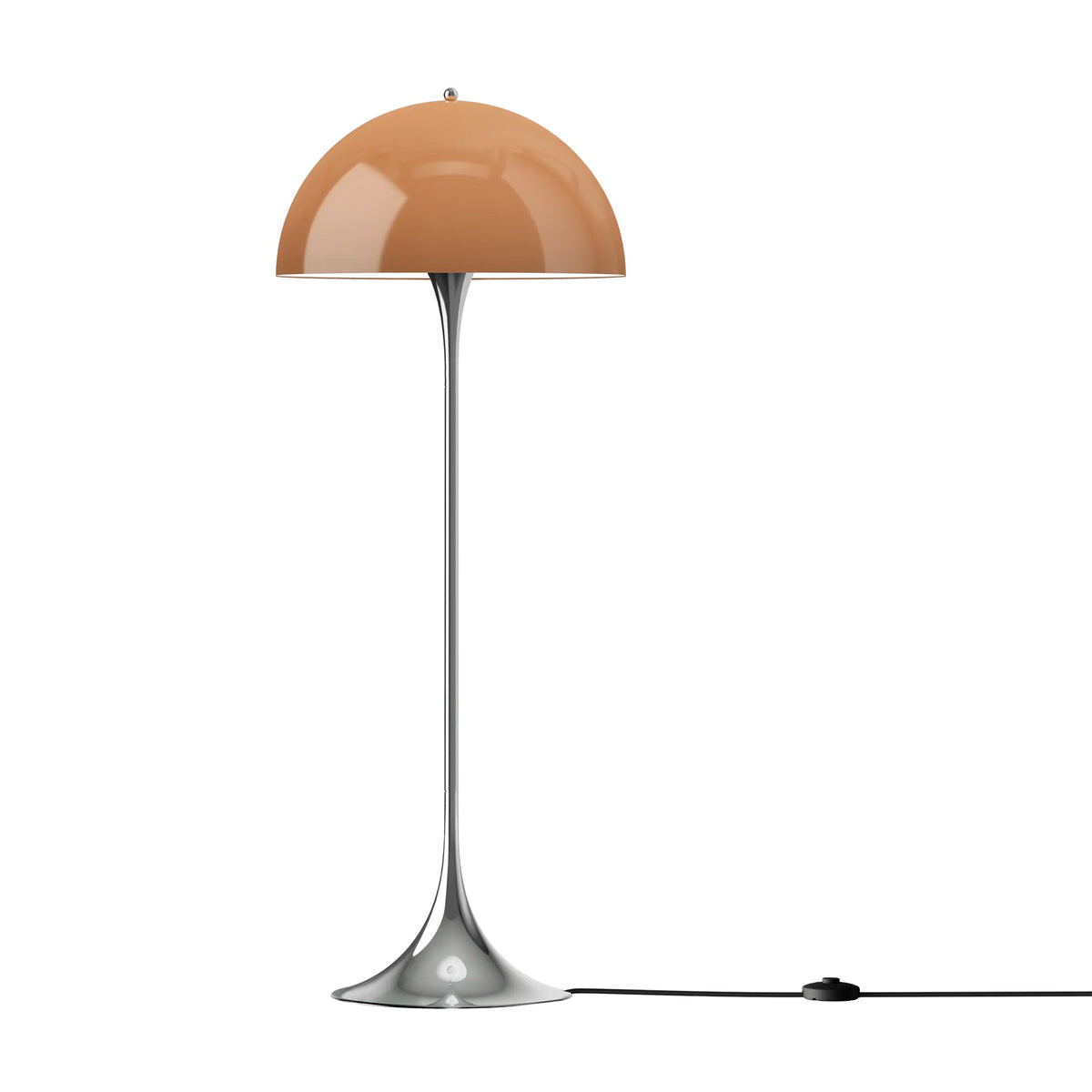 Panthella Floor Lamp in Original Opal Brown (Large/Polymer).