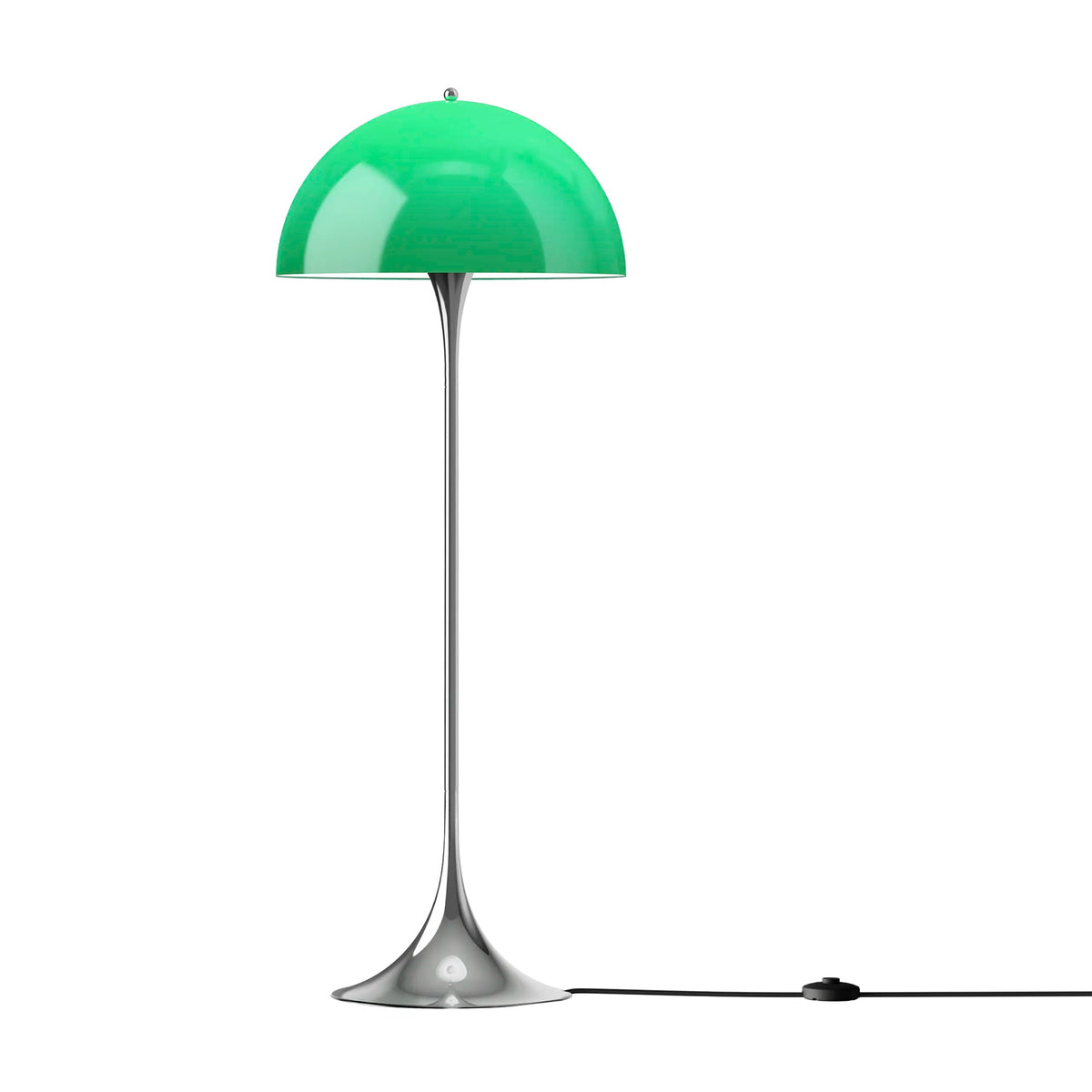 Panthella Floor Lamp in Original Opal Green (Large/Polymer).
