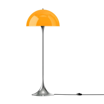 Panthella Floor Lamp in Original Opal Orange (Large/Polymer).