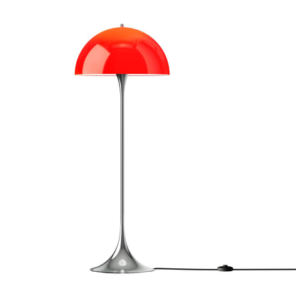 Panthella Floor Lamp in Original Opal Red (Large/Polymer).