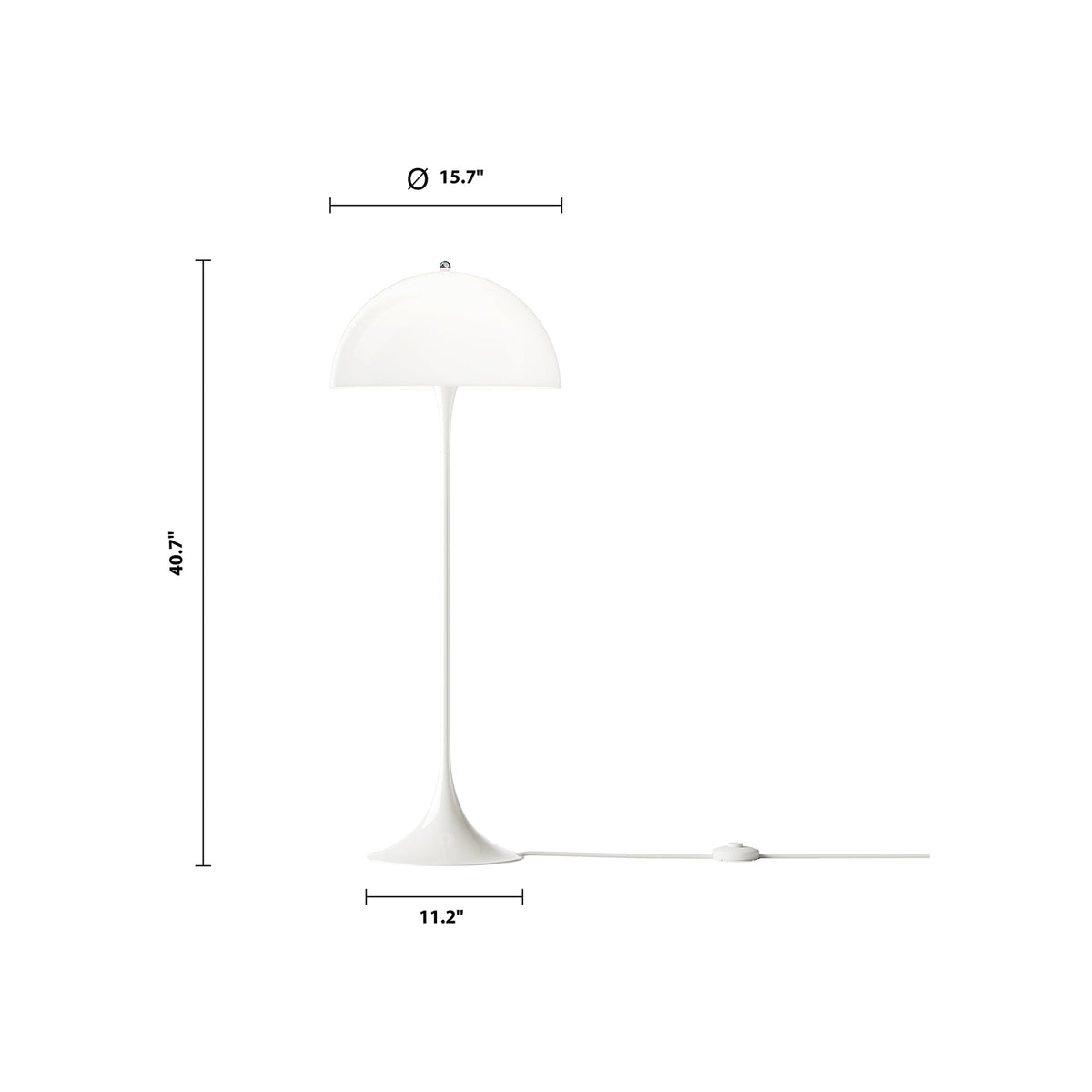 Panthella Floor Lamp - line drawing.