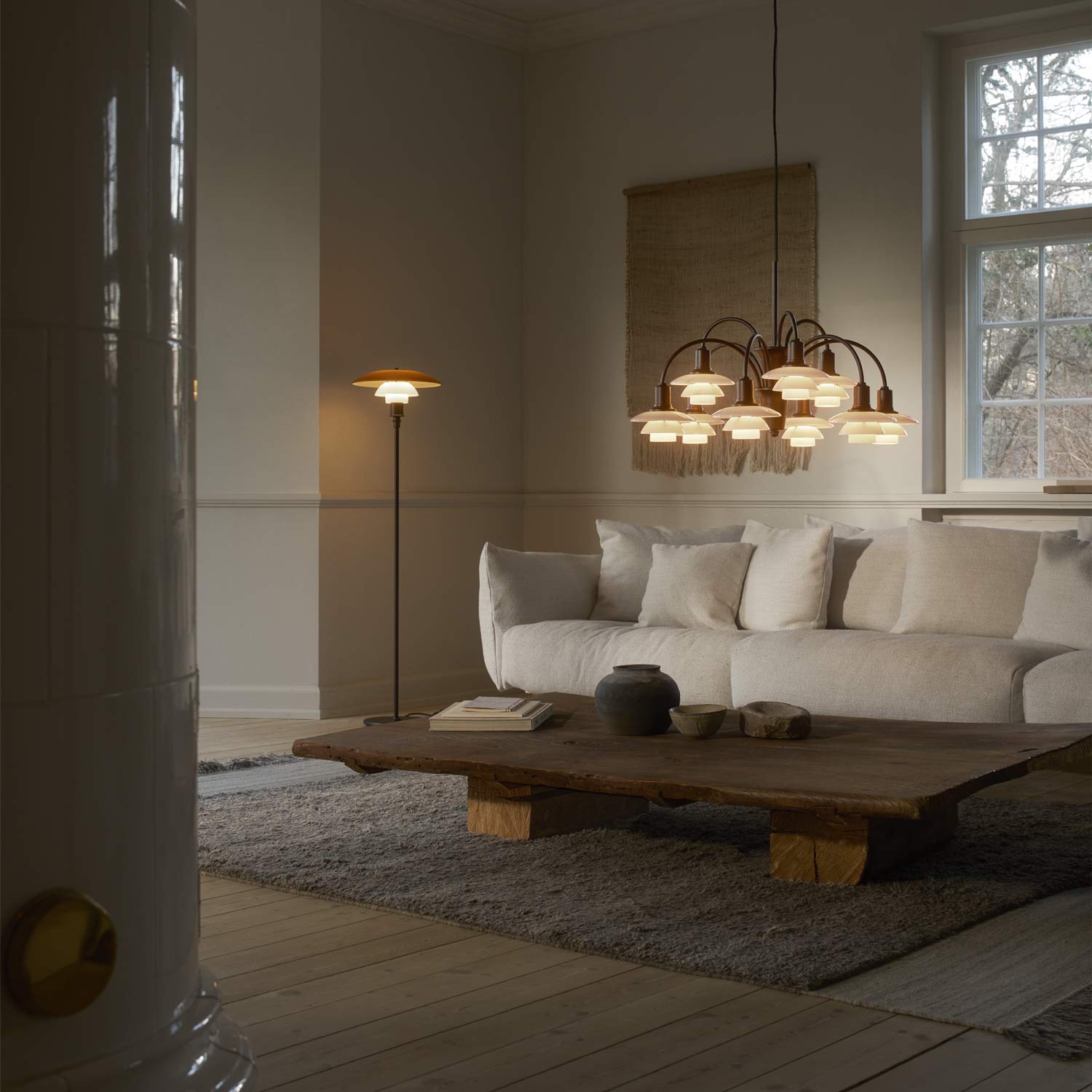 PH 1/1 Chandelier in living room.